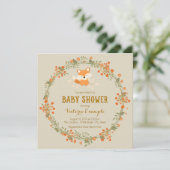 Baby Woodland Fox Baby Shower Invitation (Standing Front)