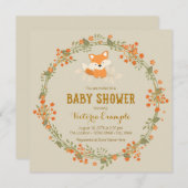 Baby Woodland Fox Baby Shower Invitation (Front/Back)