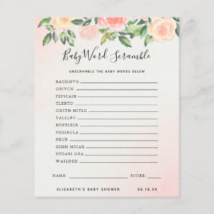 Baby Word Scramble Baby Shower Game