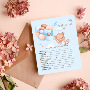 Baby Word Scramble Baby Shower Game