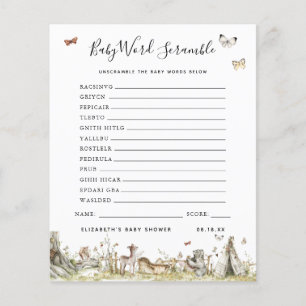 Baby Word Scramble Baby Shower Game