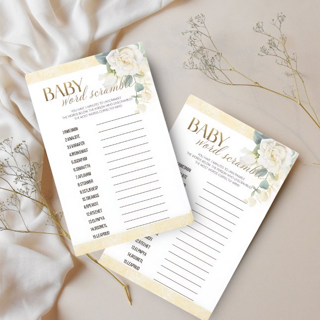 Baby Word Scramble Game – It’s A Boy Gold Balloon (Creator Uploaded)