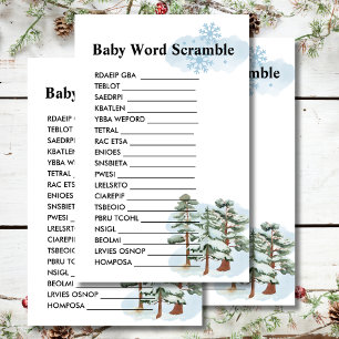 Baby Word Scramble Game Winter Snowflake