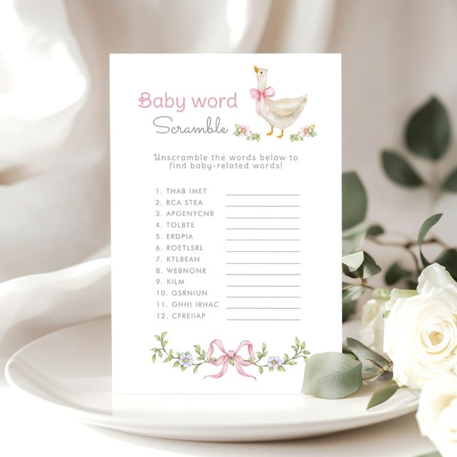 Baby word Scramble Goose Books baby shower game (Creator Uploaded)