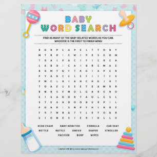 Baby Word Search [Baby Basics Blue] Letterhead