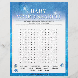 Baby Word Search [Snowy Blue] Letterhead