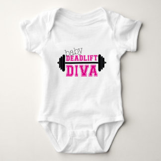 baby workout onesiee- "Deadlift Diva" Baby Bodysuit