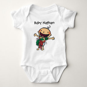 Baby Wrapped in Bows for Christmas Baby Bodysuit
