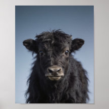 Baby Yak Portrait – Cute Nursery Animal Wall Art