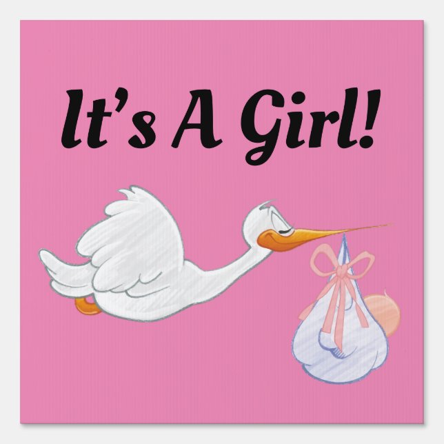 Baby Yard Sign “It’s A Girl!” (Front)