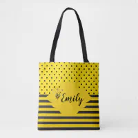 Yellow Polka Dot Tote Bag