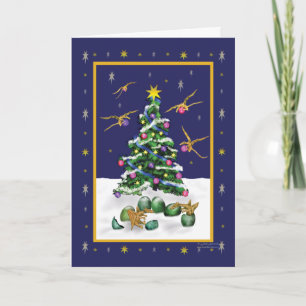 Baby Yellow Dragons Christmas Card