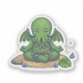 Baby Yoga Cthulhu Sticker