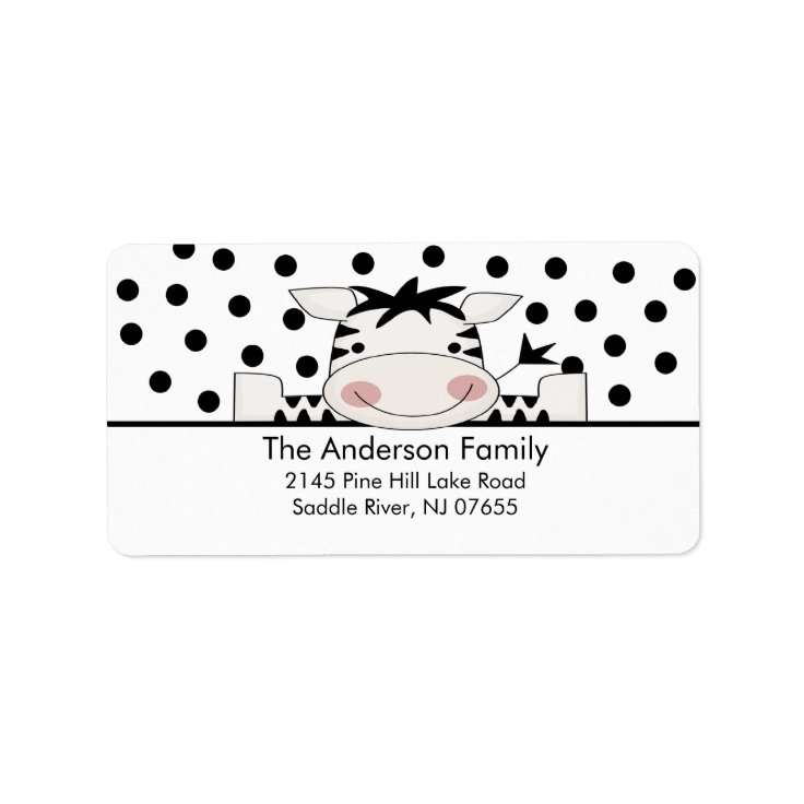 Baby Zebra Baby Shower Address Label Zazzle
