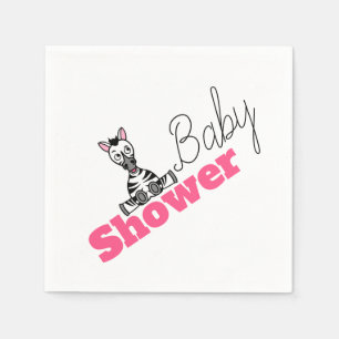 Baby Zebra, Baby Shower Napkins