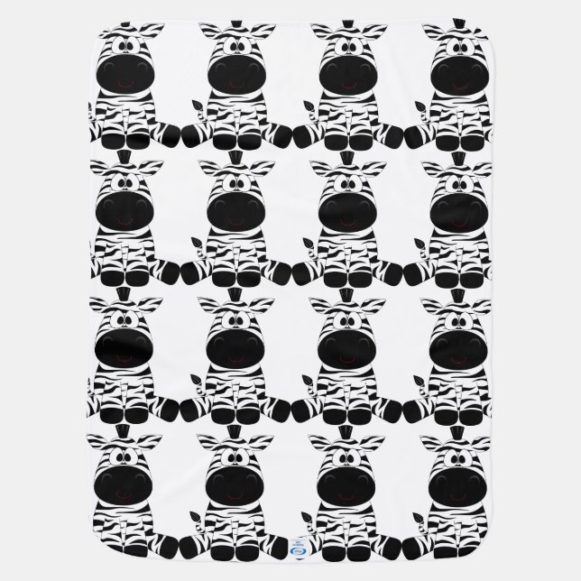 Baby Zebra blankie Receiving Blankets (Back)