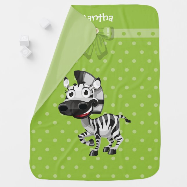 Baby Zebra Fleece Baby Blanket (In Situ)