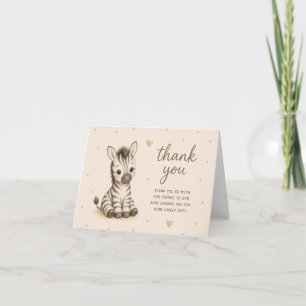 Baby Zebra Foal Baby Shower Thank You Card