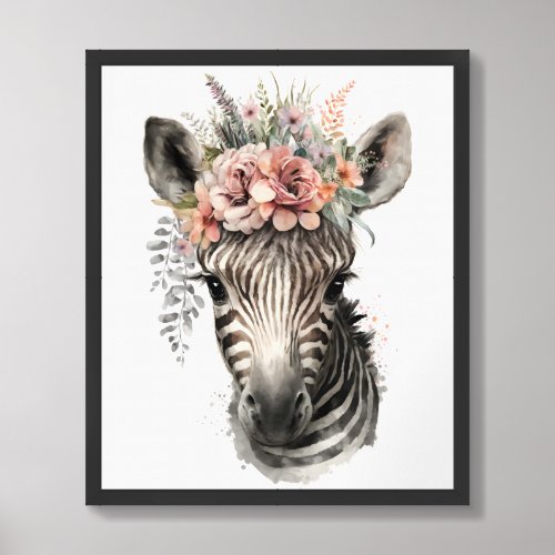 Baby Zebra  Framed Art