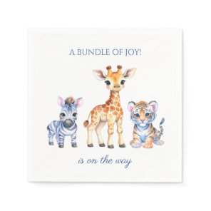 Baby Zebra Giraffe and Tiger Napkins