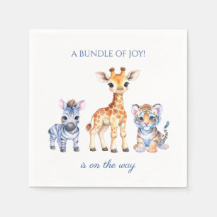 Baby Zebra Giraffe and Tiger Napkins