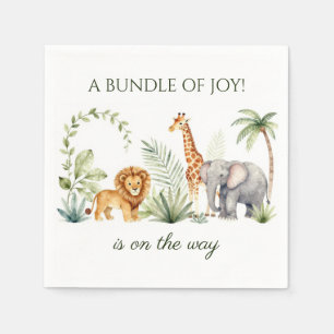 Baby Zebra Giraffe and Tiger Napkins