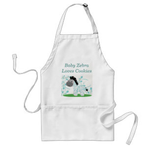 Baby Zebra Loves CookiesKitchen Apron