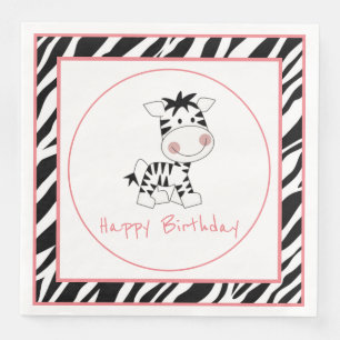 Baby Zebra Paper Dinner Napkins