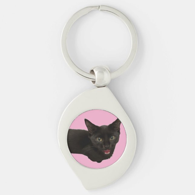 Baby Zina – Black Cat Cute Keychain (Front)