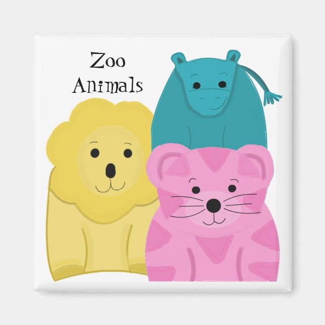 Baby Zoo Animals Magnet (Front)