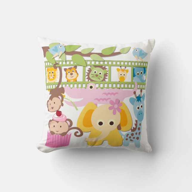 Baby Zoo Animals Pillow (Front)