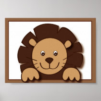 Baby Zoo Lion Jungle Animal Wall Art Print 5X7