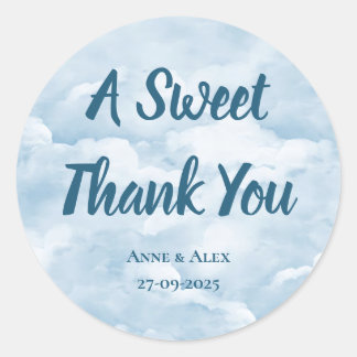 Babyblue Wedding invitation - Save The Date Classic Round Sticker
