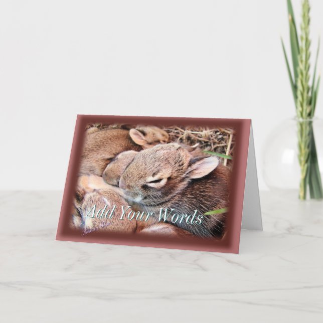 BAbyBunnies-any occasion-customize Card (Front)