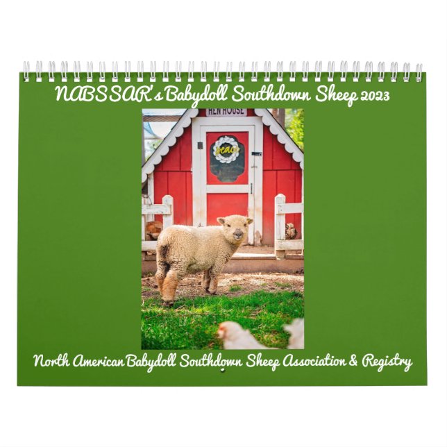 Babydoll Southdown Sheep 2023 NABSSAR Calendar (Cover)