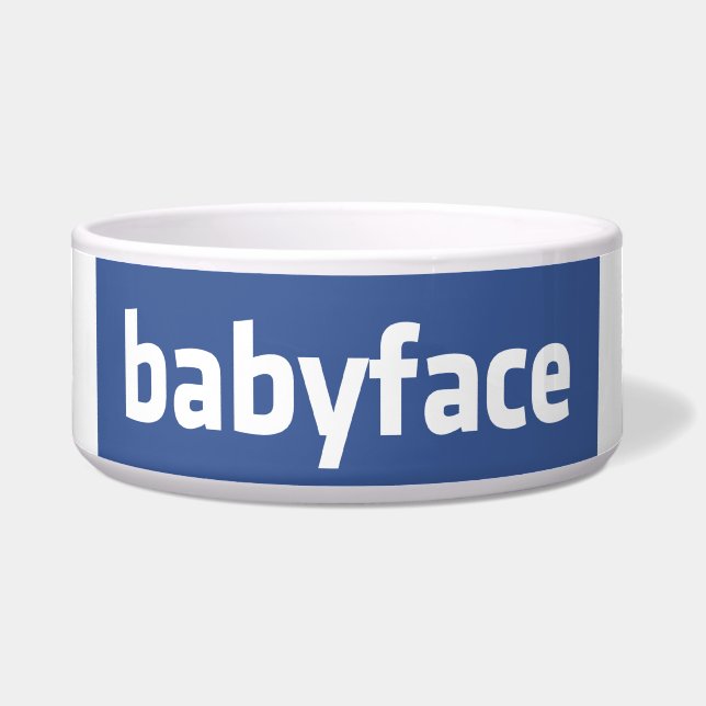 babyface funny social networking parody bowl (Front)