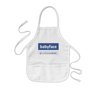 babyface funny social networking parody kids' apron