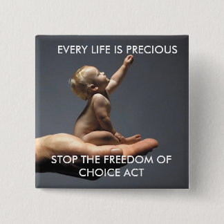 BabyinHand BUTTON, STOP FOCA Pinback Button