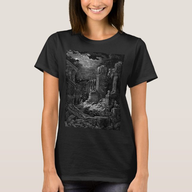 Babylon Fallen Gustave Dore Biblical Art T-Shirt (Front)