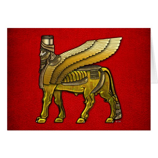 Babylonian Winged Bull Lamassu (Front Horizontal)