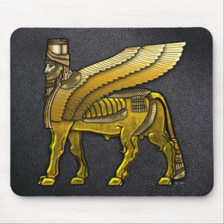 Babylonian Winged Bull Lamassu Mouse Pad
