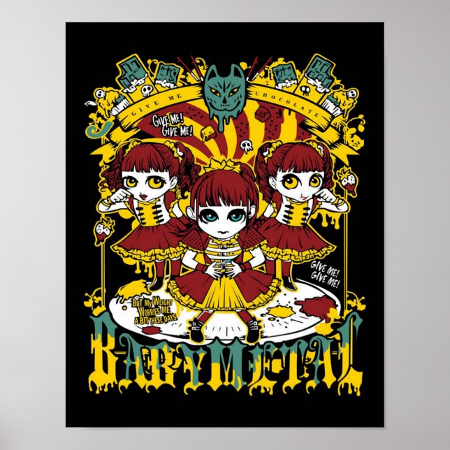 babymetal gimme chocolate poster (Front)