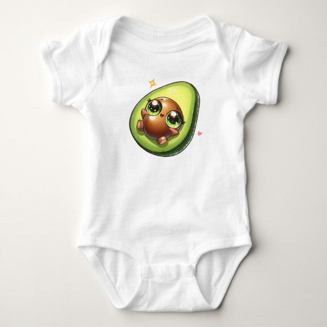 Babyparty süße Avocado Geschenke für Kleinkinder Baby Bodysuit (Front)