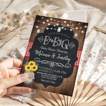 Babyq Baby Bbq Country Baby Shower Invitations by YourMainEvent at Zazzle
