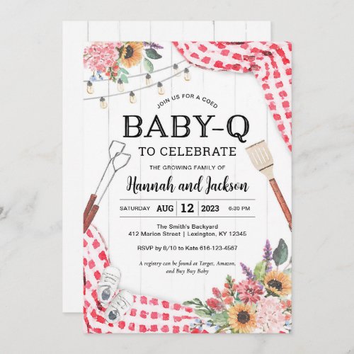 BabyQ Baby Shower BBQ Baby Shower Invitation