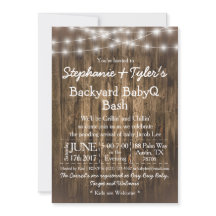 BabyQ Backyard BBQ Bash Wood Rustic Baby Shower