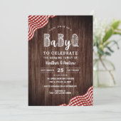 Babyq Backyard BBQ Co-ed Shower Invitation (Standing Front)