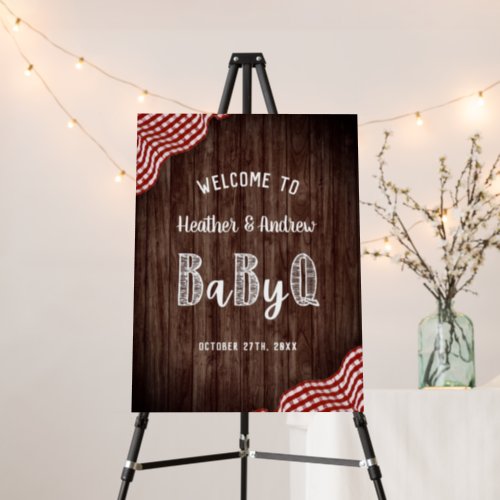 Babyq Backyard BBQ Co_ed Shower Welcome Sign