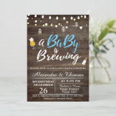 BabyQ BBQ Baby Brewing Shower Invitation (Standing Front)