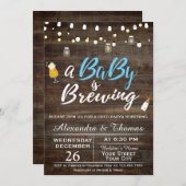 BabyQ BBQ Baby Brewing Shower Invitation (Front/Back)
